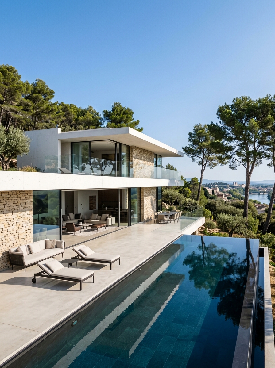 Collines de Montolivet, Le Grau et Les Crêtes : comment estimer une villa contemporaine à Villeneuve-lès-Avignon ?