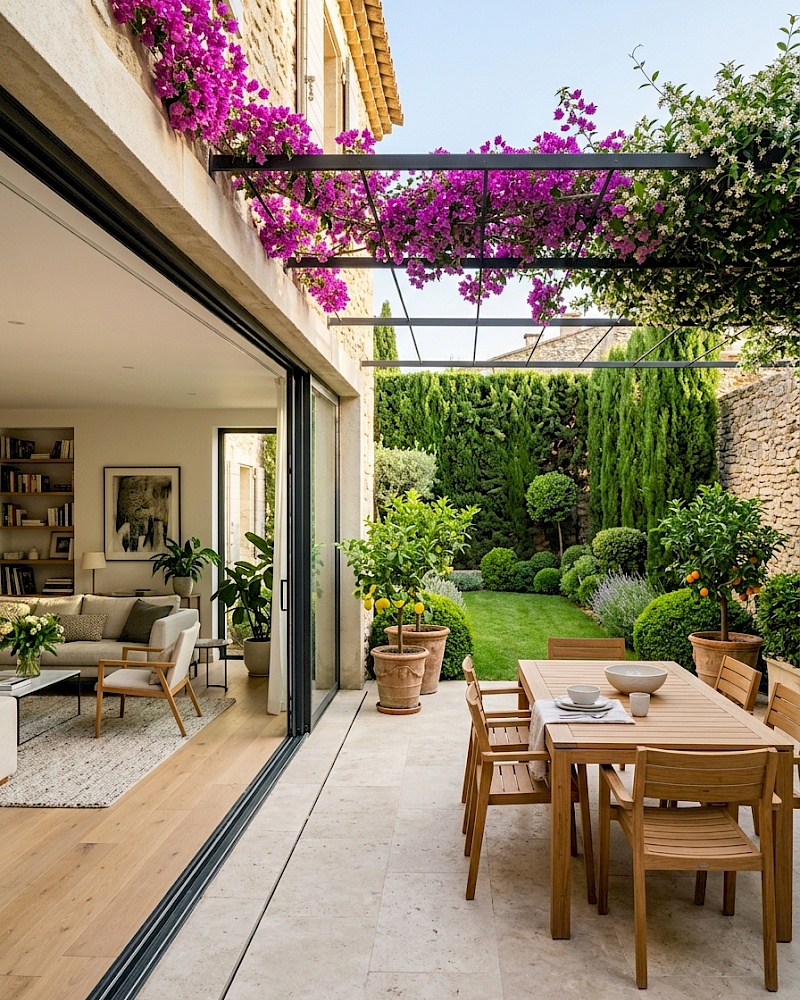 Estimer un appartement avec terrasse ou rez-de-jardin à Villeneuve-lès-Avignon : la prime aux extérieurs décryptée